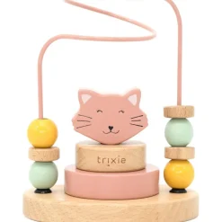 Boulier en bois avec tour à empiler Mrs. Cat