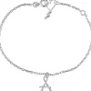 Bracelet chaîne La majuscule argent (personnalisable)