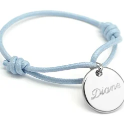 Bracelet cordon enfant Kids médaille (argent 925°)