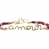 Bracelet cordon liberty Amour goldfilled jaune (personnalisable)