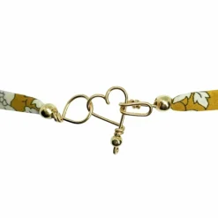 Bracelet cordon liberty Amour goldfilled jaune (personnalisable)