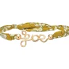 Bracelet cordon liberty Prénom goldfilled jaune (personnalisable)