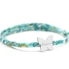 Bracelet cordon liberty Papillon personnalisable (argent 925°)