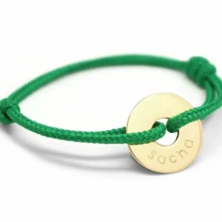Bracelet cordon Mini Jeton (plaqué or jaune)
