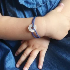 Bracelet cordon Mini jeton (argent 925°)