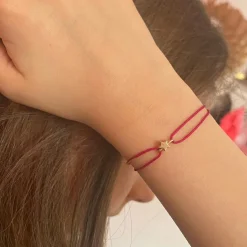 Bracelet cordon Mon petit place de l'Etoile jaune (personnalisable)