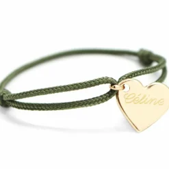 Bracelet enfant cordon Kids coeur (plaqué or jaune)