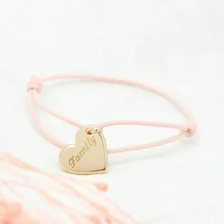 Bracelet enfant cordon Kids coeur (plaqué or jaune)