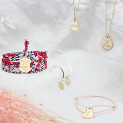 Bracelet enfant cordon Kids coeur (plaqué or jaune)