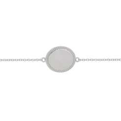 Bracelet médaille Madelaine (argent rhodié)