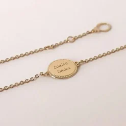 Bracelet médaille Madelaine (plaqué or jaune)