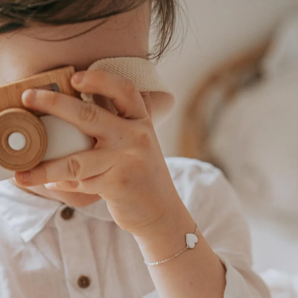 Bracelet médaille Simone (argent rhodié)
