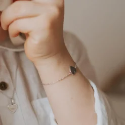 Bracelet médaille Simone (argent rhodié)