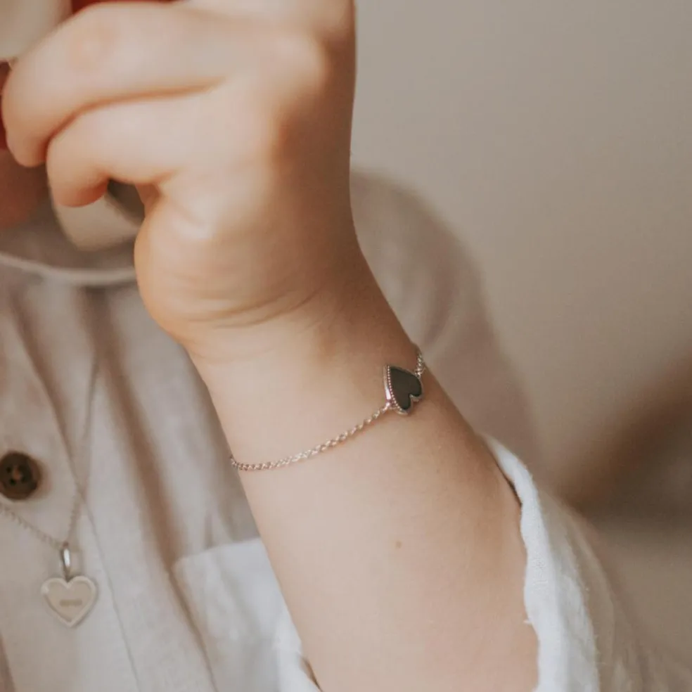 Bracelet médaille Simone (argent rhodié)