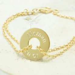 Bracelet Poème (plaqué or jaune)