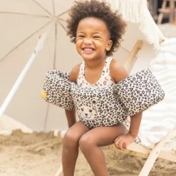 Brassards ceinture de natation Léopard beige (2-6 ans)