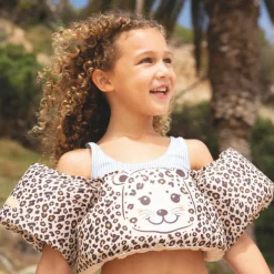 Brassards ceinture de natation Léopard beige (2-6 ans)