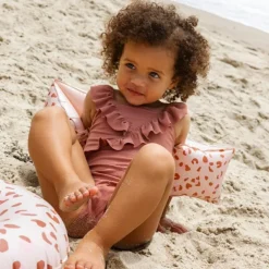 Brassards de natation Léopard vieux rose (0-2 ans)