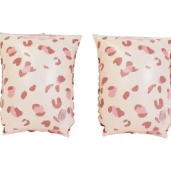 Brassards de natation Léopard vieux rose (2-6 ans)