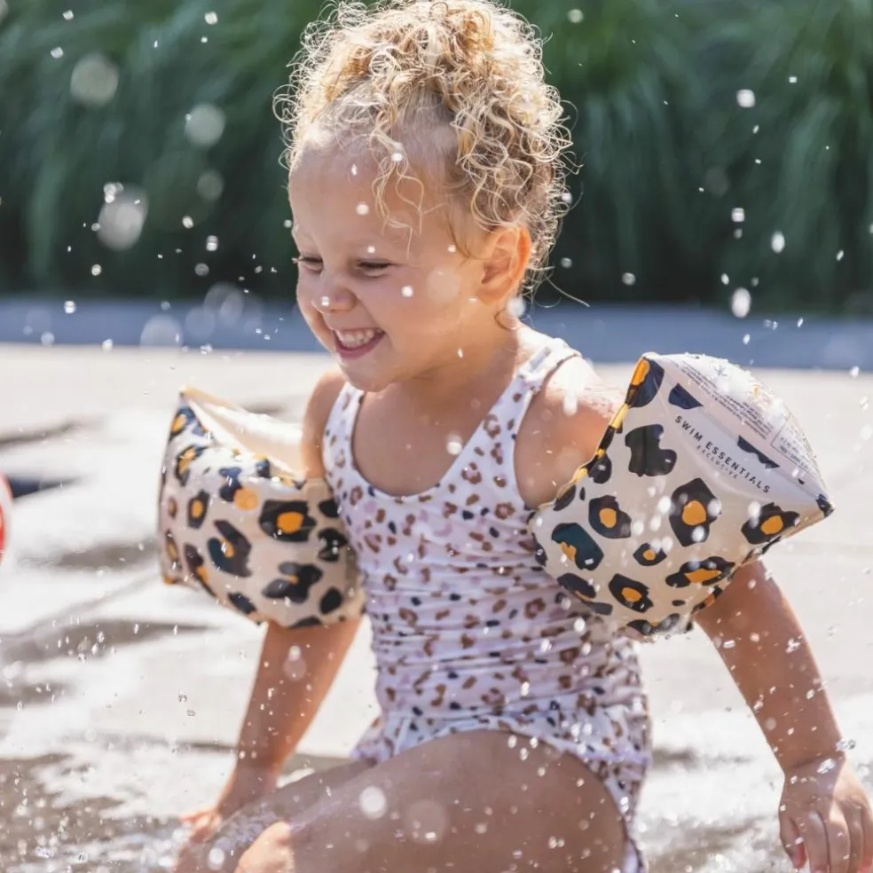 Brassards de natation Léopard beige (2-6 ans)