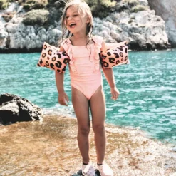 Brassards de natation Léopard rose et doré (0-2 ans)