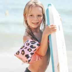 Brassards de natation Léopard rose et doré (0-2 ans)