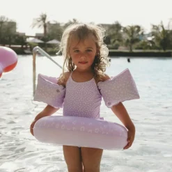 Brassards de natation Léopard lila (0-2 ans)