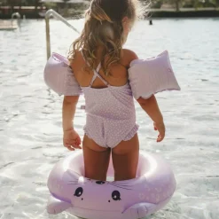 Brassards de natation Léopard lila (0-2 ans)