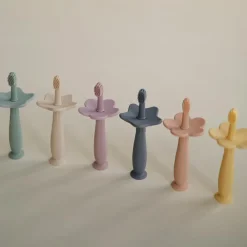 Brosse à dent d'apprentissage fleur Soft lilac