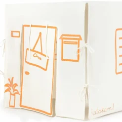 Cabane de table Maison Orange et Beige (90 x 200 cm)