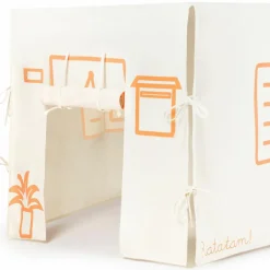 Cabane de table Maison Orange et Beige (90 x 200 cm)