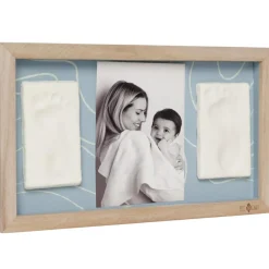 Cadre photo 2 empreintes Blue Abstrait