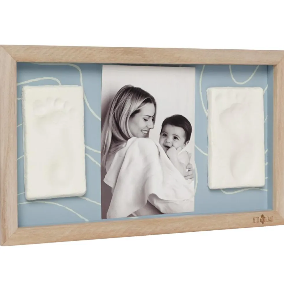 Cadre photo 2 empreintes Blue Abstrait