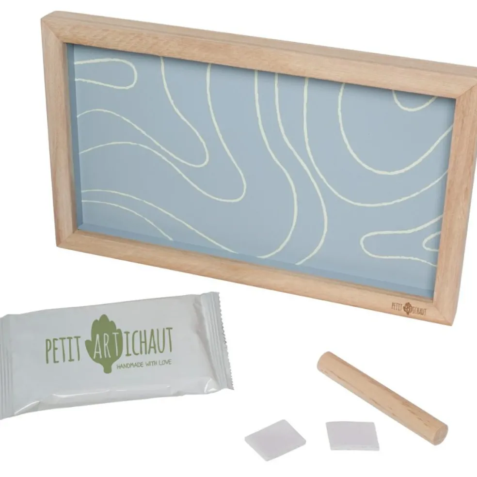 Cadre photo 2 empreintes Blue Abstrait