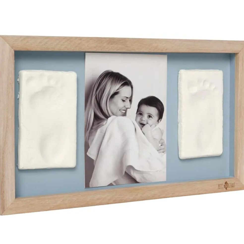 Cadre photo 2 empreintes Blue Abstrait