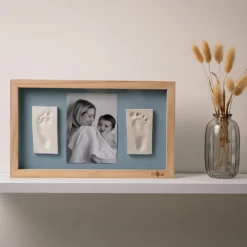 Cadre photo 2 empreintes Blue Abstrait