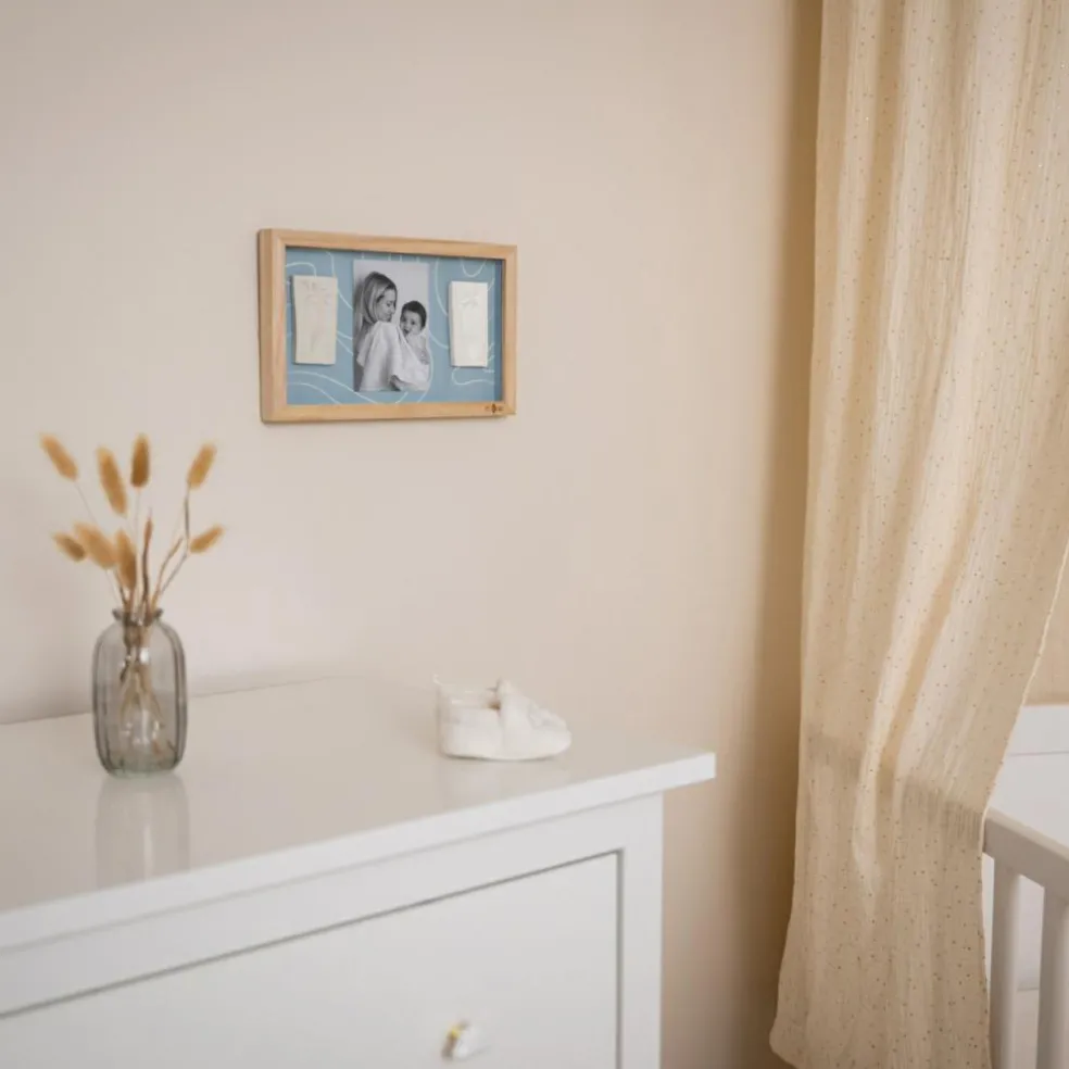 Cadre photo 2 empreintes Blue Abstrait