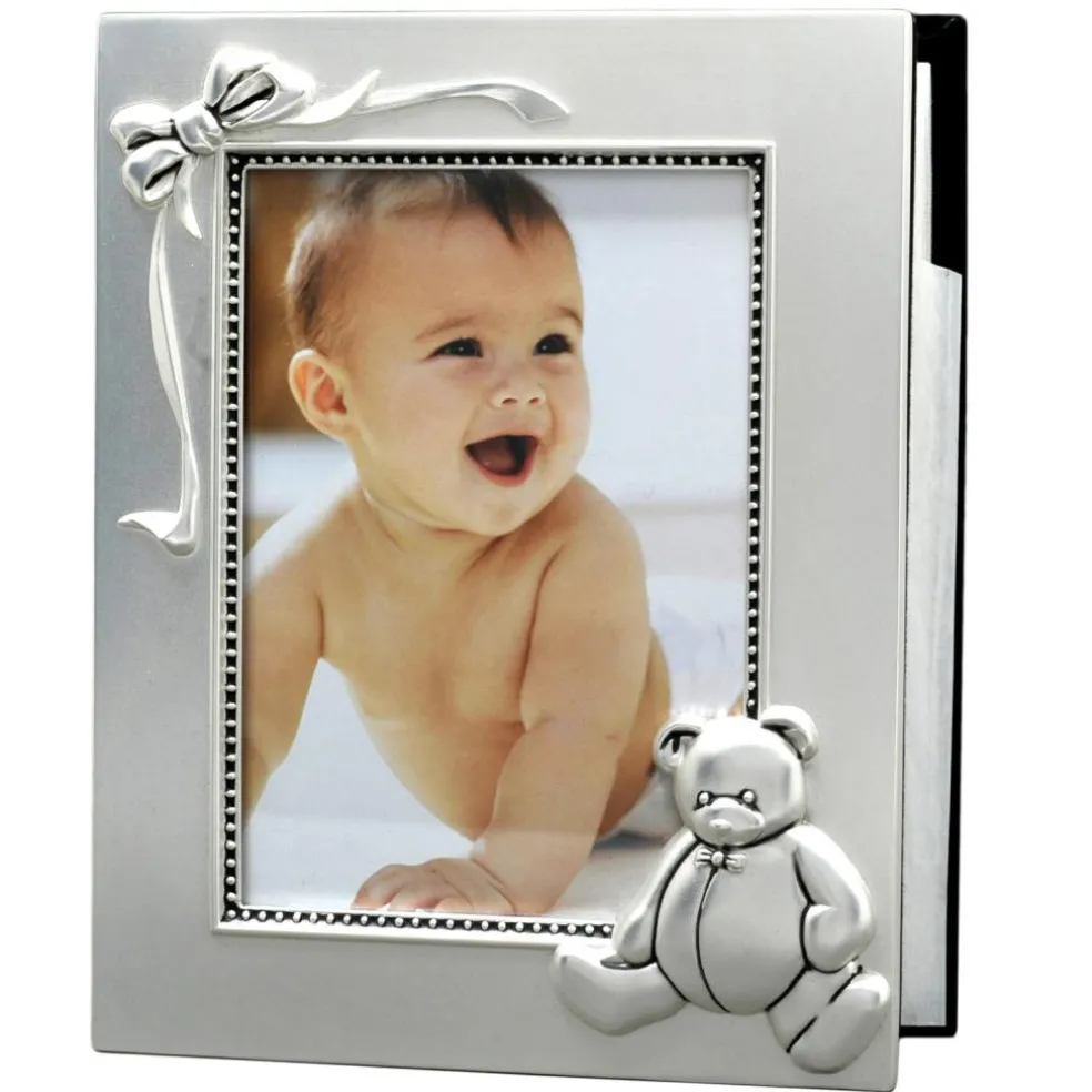 Cadre Photo Album Ours (métal argenté)