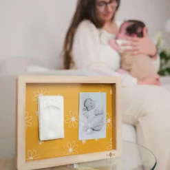 Cadre photo empreintes Classique Daisy Ochre