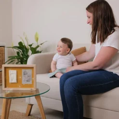 Cadre photo empreintes Classique Daisy Ochre