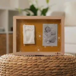 Cadre photo empreintes Classique Daisy Ochre