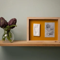 Cadre photo empreintes Classique Daisy Ochre