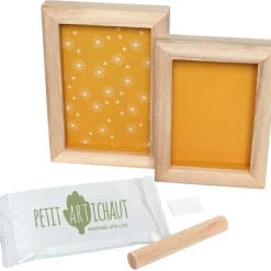 Cadre photo empreintes Duo Daisy Ochre
