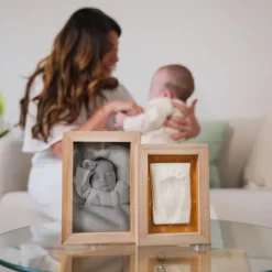 Cadre photo empreintes Duo Daisy Ochre