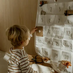 Calendrier de l'avent Gaze Ecru (personnalisable)