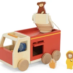 Camion de pompier en bois All animals - Reconditionné