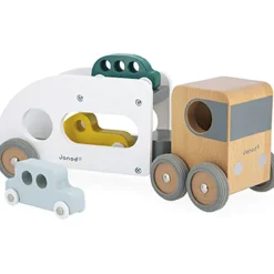 Camion porte-autos et ses 3 véhicules Bolid en bois