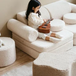 Canapé modulable Settee Cream White molletonné