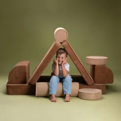 Canapé modulable Settee Toffee velours côtelé