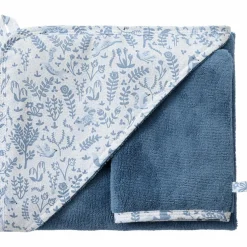 Cape de bain + gant bambou Forêt enchantée